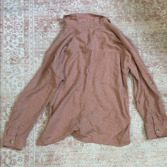 American Eagle Outfitters Mauve Button-Down Shirt - Picture 3 of 4